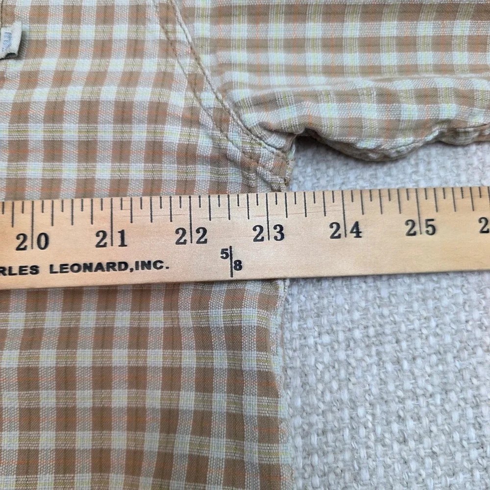 The North Face Mens XL TG Plaid Gingham Short Sleeve Button Up Shirt Tekware